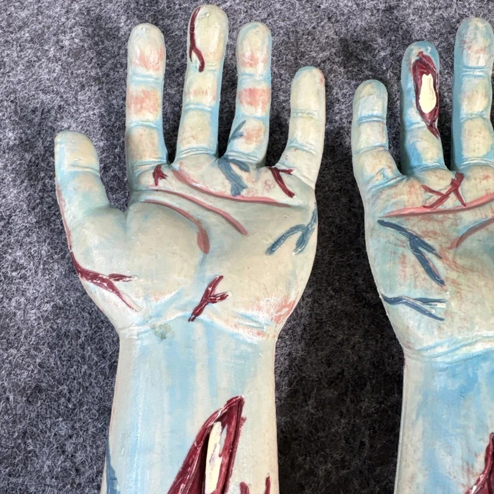 Zombie Stakes Hands Halloween Horror Lawn Decorations Decor Garden Yard Props